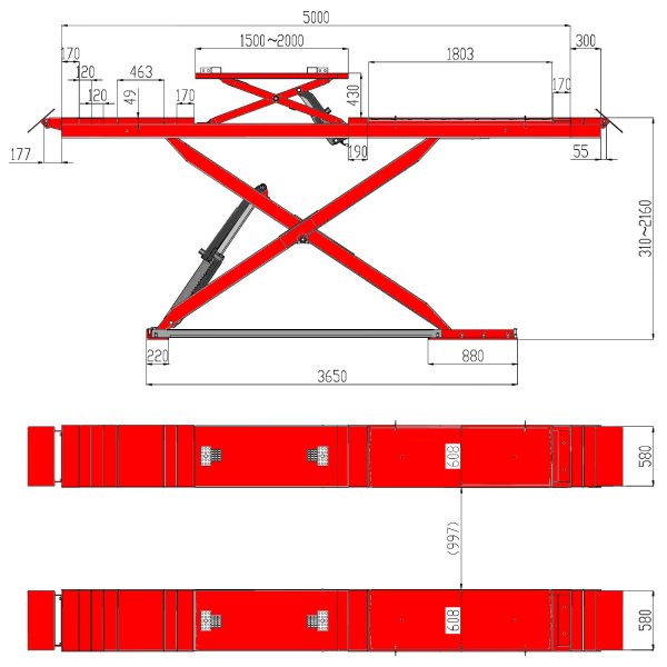 RM-8350 5 Tonne Extended Platform Lift - Image 3