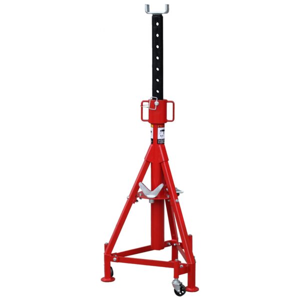 height adjustable tripod design vehicle support stand with casters.