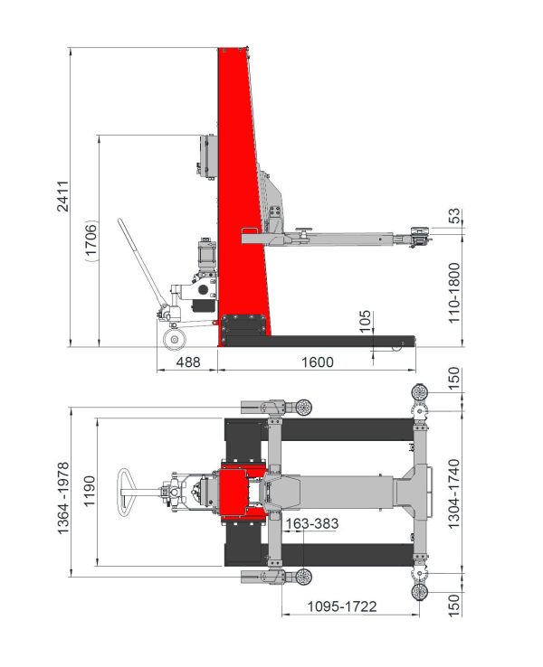 Single Post Lift 3500Kg - Image 2